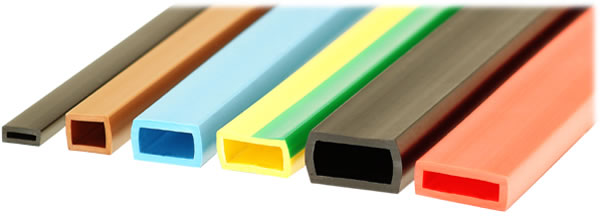 Rechteckschlauch aus verschiedenen Materialien